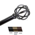 Central Design Central Design 4862-482 Crate 0.81 in. Curtain Rod; 48-84 in. - Black 4862-482